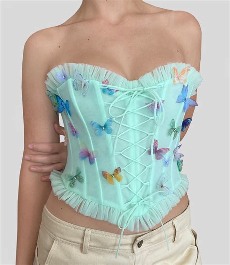 Green Butterfly Corset Lirika Matoshi