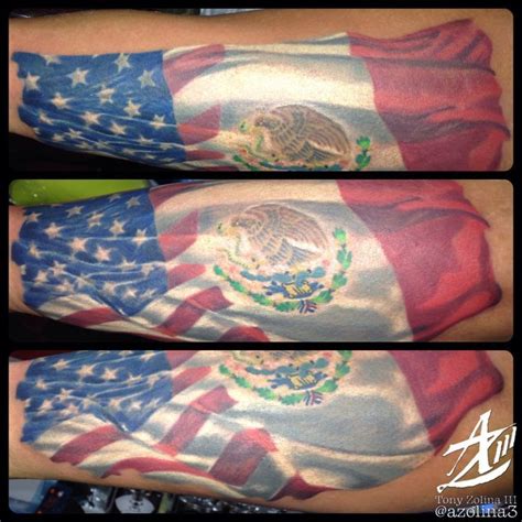 35 Best Mexican Flag Sleeve Tattoo Ideas