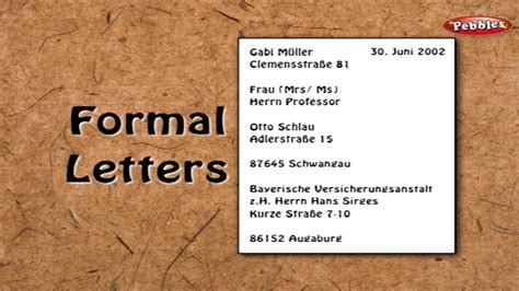 The Structure Of Formal Letter German Cover Letter Gu