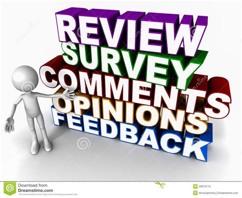 Review Survey Feedback Opinion Stock Illustration - Illustration of ...