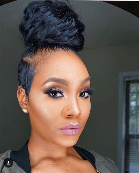 Short Black Hairstyles With Shaved Sides