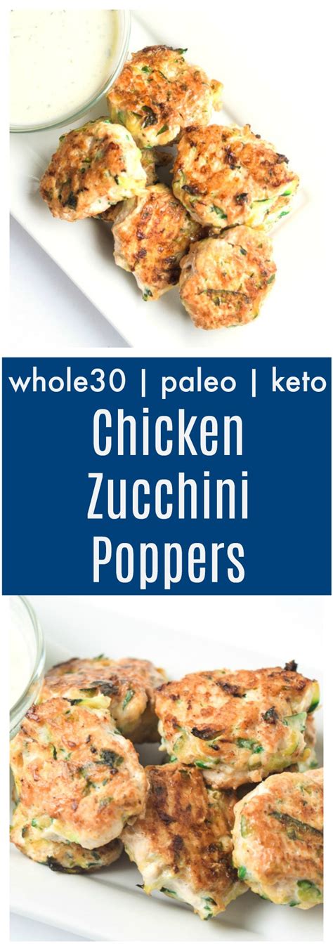 Remove poppers from oven, move the oven rack to the top position then set oven to broil. Whole30 Chicken Zucchini Poppers (Paleo, Keto) • Tastythin