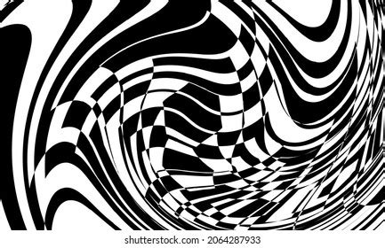 Abstract Female Nude Op Art Style Stock Illustration