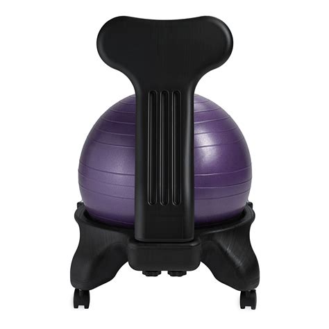 It consists of an exercise ball with a mesh cover, metal frame, and. Gaiam Classic Balance Ball Chair - Exercise Stability Yoga ...