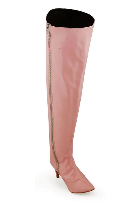 buy pink solid barbie zip up boots by zori world online at aza fashions