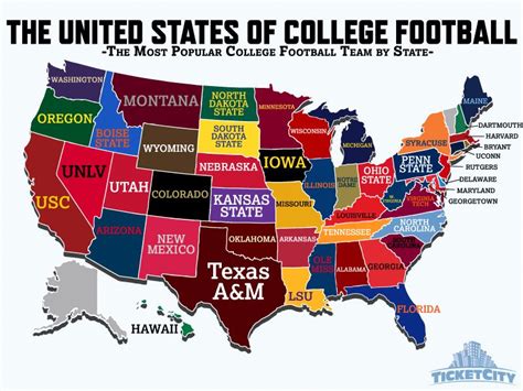 States with the most public colleges with the cheapest cost of attendance. The United States of College Football: the Most Popular ...