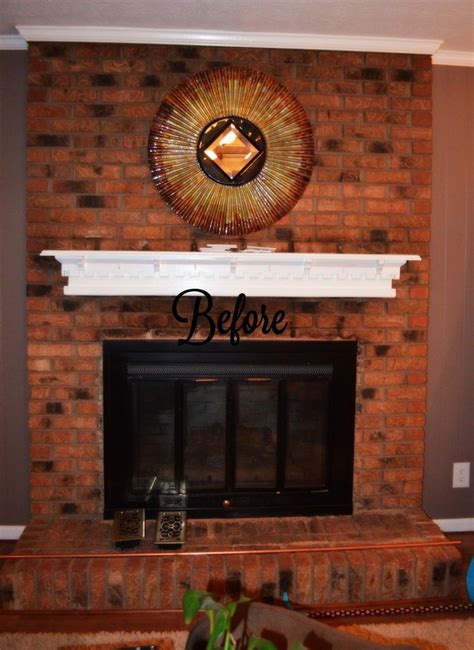 To make the wash mixture, mix one part blue paint and one part white paint with four parts of water. Before-Annie Sloan Chalk Paint Brick Fireplace | Brick ...