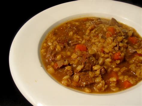 Beef barley soup is comfort food in a bowl. Bubbles n Squeaks: Beef & Pearl Barley Soup