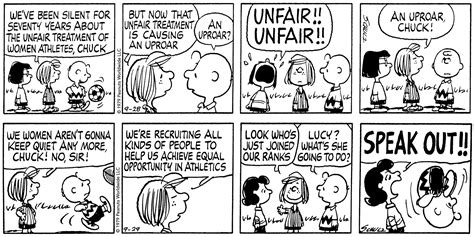 peanuts one of the world s most popular cartoons pushed for title ix in the 1970s