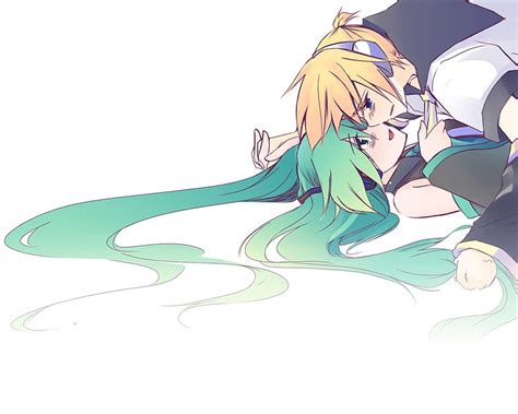 hatsune miku y kagamine len len kagamine vocaloids hatsune miku anime fondo de pantalla hd