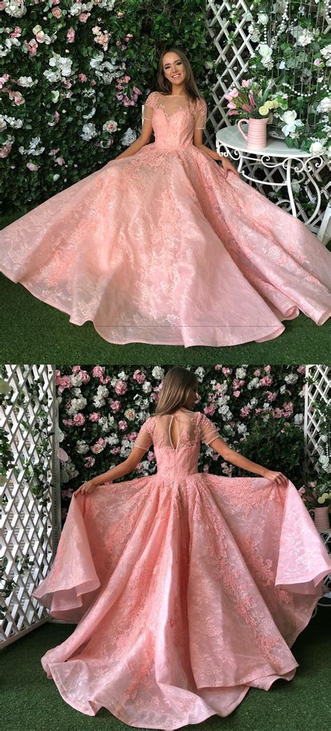 Pink Princess Prom Dress High Quality Ball Gown Long Party Dresses