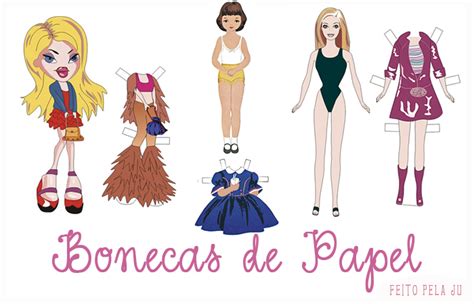 Bonecas De Papel Para Imprimir E Brincar