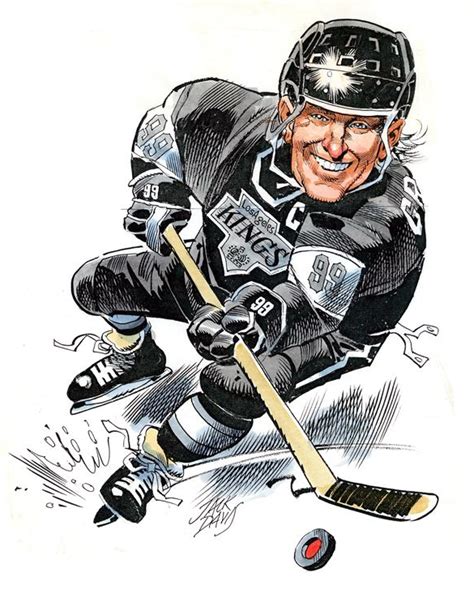 Wayne Gretzky Illustration Art By Jack Davis Cartoon Cartoon Artist