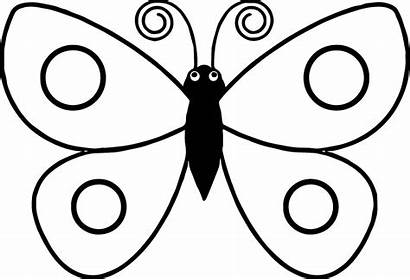 Butterfly Coloring Pages Simple Drawing Preschool Colouring