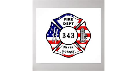 Firefighter 911 Never Forget 343 Poster