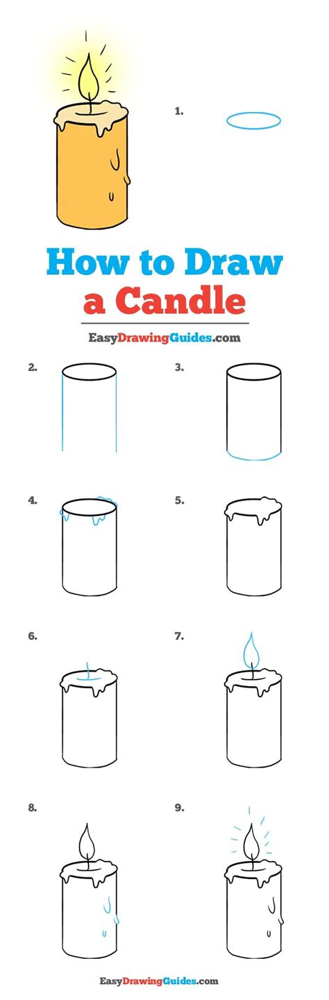 How To Draw A Candle Really Easy Drawing Tutorial