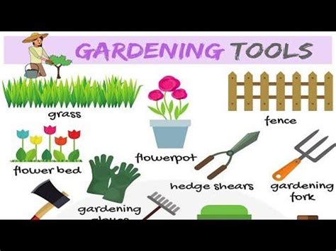 In The Garden Vocabulary In English ESLBuzz Learning English Garden Tools English
