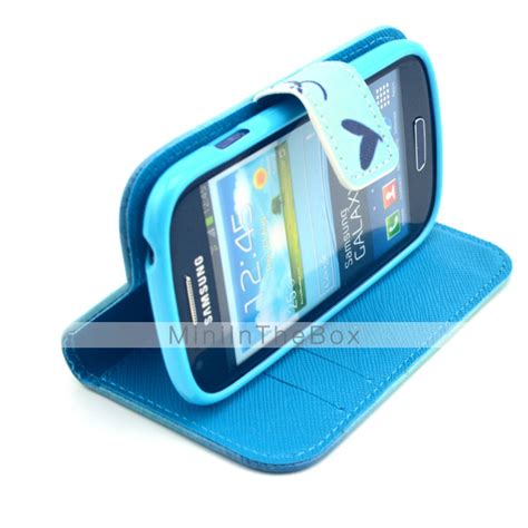Smile Butterfly Design Pu Leather Full Body Case With Stand For Samsung