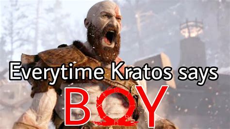 Everytime Kratos Says Boy God Of War Youtube