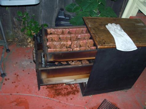 Stand the rectangle on one of the largest pieces of plywood. Filing Cabinet Smoker | Filing cabinet smoker, Diy smoker ...