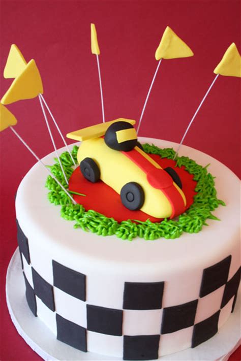 Book cakes with so many story's and adventures to share why not tell yours with your very own book cake, personal and unique to each person we design and create book cakes for all ages. Mod Cakery - Boy Birthday Cakes - Race Car