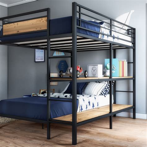 Dhp twin over full metal bunk bed frame. Better Homes & Gardens Austen Full Over Twin Bunk Bed with Open Bookshelves - Walmart.com | Twin ...
