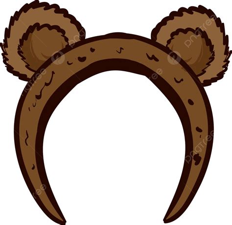 Illustration Of A White Background Cute Headband With Bear Ears In