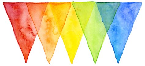 Geometric Watercolor Pattern Rainbow Triangles Beach Towel