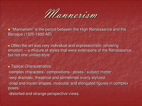 Ppt Mannerism Slides 11 13 Powerpoint Presentation Free Download