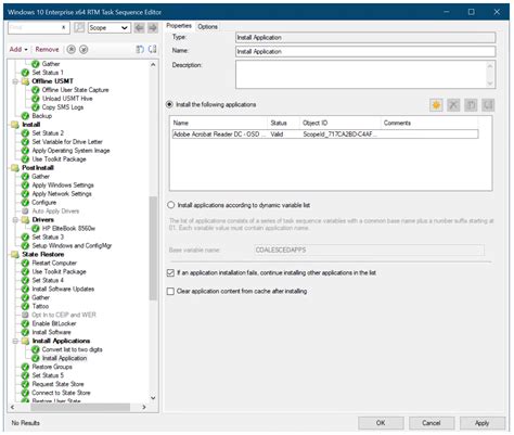 Créer une séquence de tâches avec Configuration Manager Windows Windows Deployment