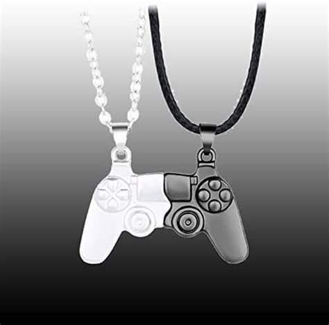 Chengyououm 2 Pcs Game Controller Necklacesmagnetic Couple Pendant