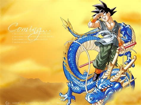 Son Goku From Dragon Ball Illustration With Text Overlay Dragon Ball Z Son Goku Anime Boys