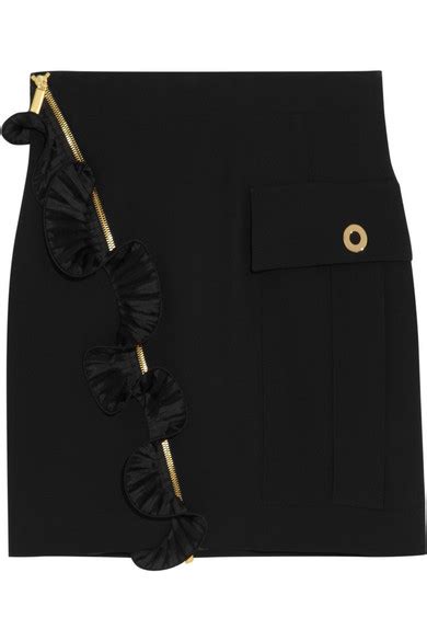 Emanuel Ungaro Ruffle Trimmed Crepe Mini Skirt Net A Portercom
