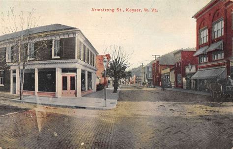 Keyser West Virginia Armstrong Street Vintage Postcard Aa56452 Mary L