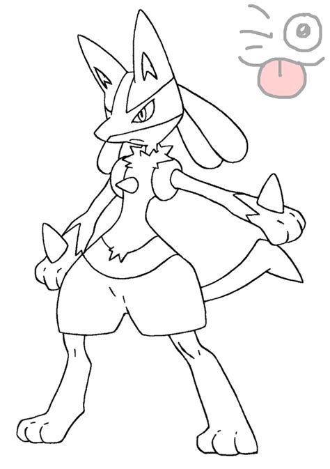 Lucario Coloring Page By Pekoponian On Deviantart