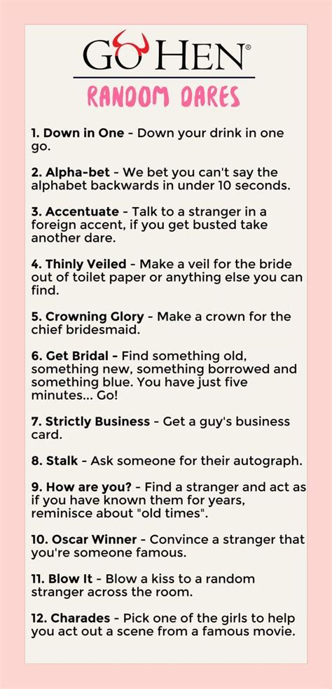 It can all be made the day before!___join beth for more fun menus. Random hen dares | Bachelorette dares