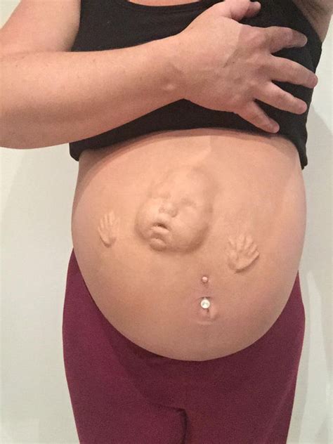 Artist Creates 3d Baby Face On Her Pregnant Tummy Life