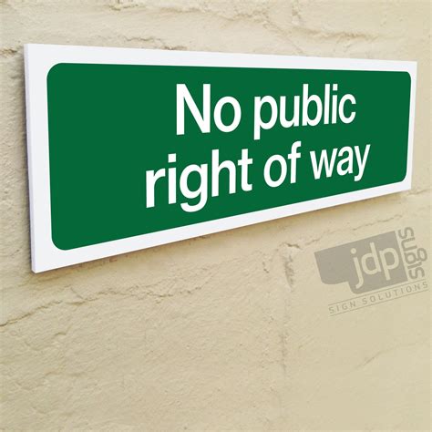 No Public Right Of Way 3mm Rigid Pvc Board Sign 21 Colours Etsy