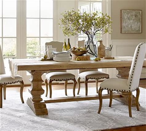 Today's post will share pottery barn dining room with special furniture design. Banks Reclaimed Wood Extending Dining Table | Pottery Barn