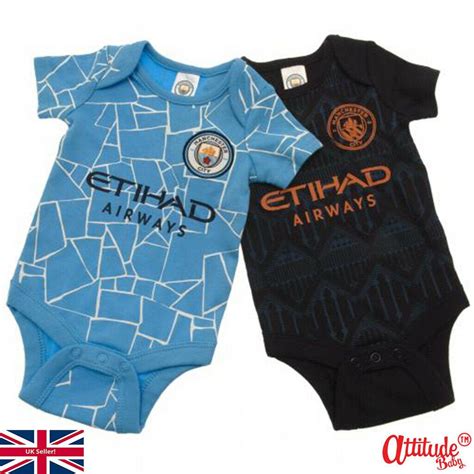 Man City Baby Grows 2 Pack Manchester City Fc Official Baby Etsy