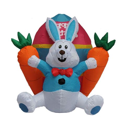 Easter Inflatable Bunny Decoration Outdoor Holiday Easter Rabbit