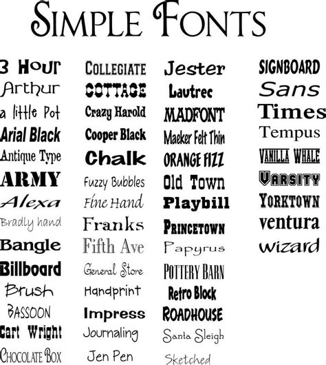 Simple Fonts Fonts Pinterest Simple Fonts Fonts And Craft