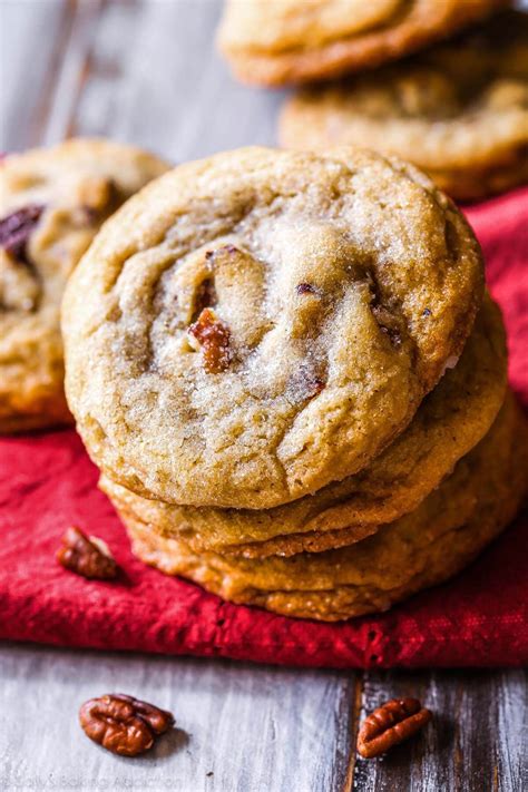 Buttery Soft N Chewy Cookies Exploding With Toasted Pecans And Brown