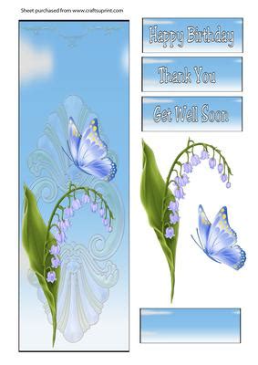 Just as people born in may are known for their kindness, the lily of the. Lily of the Valley Large Dl Card - CUP484802_33 | Craftsuprint