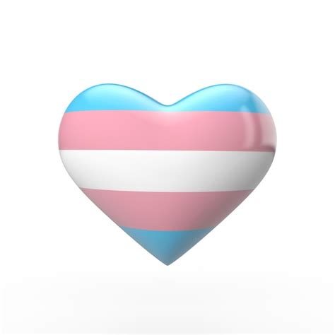 Premium Photo Transgender Flag Heart 3d Rendering