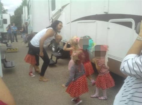 Pictured Russell Brand Keeps Children Entertained By