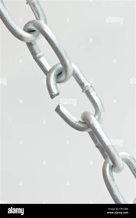 Steel Chain With An Open Link Symbolic Image For A Chain Is Only As