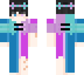 Pico yang bersemangat dan banci bekerja di kedai kopi kakeknya, café bebe, untuk musim panas. Trap | Minecraft Skins