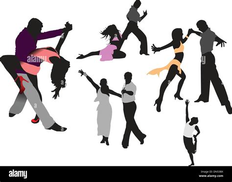 Dancing People Vector Illustration Stock Vector Image And Art Alamy