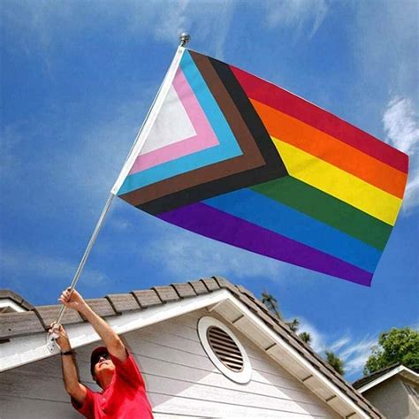 Bol Com Lgbt Gay Pride Progress Regenboog Vlag Regenboogvlag Grote Homo Rainbow Flag Van